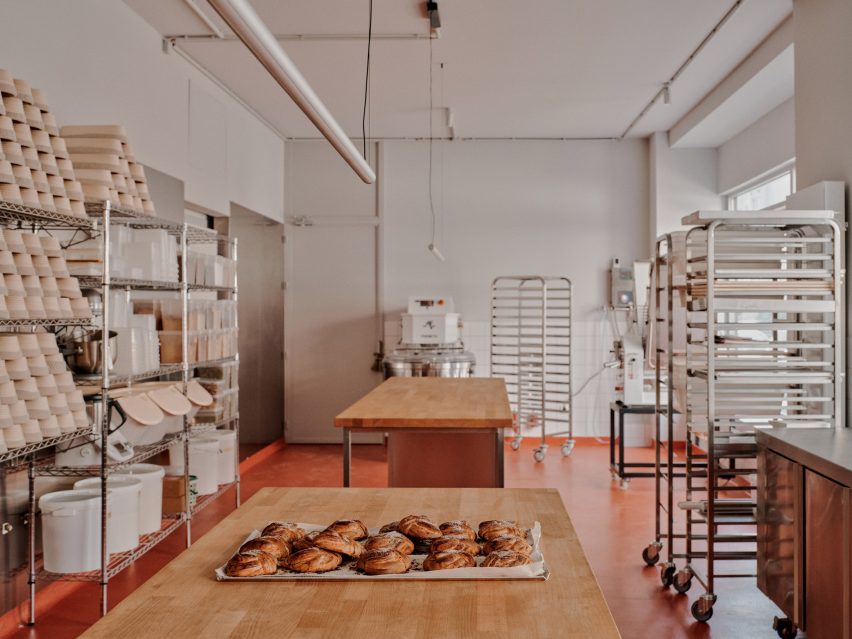 The kitchen area at the back of the Acid Berlin bakery